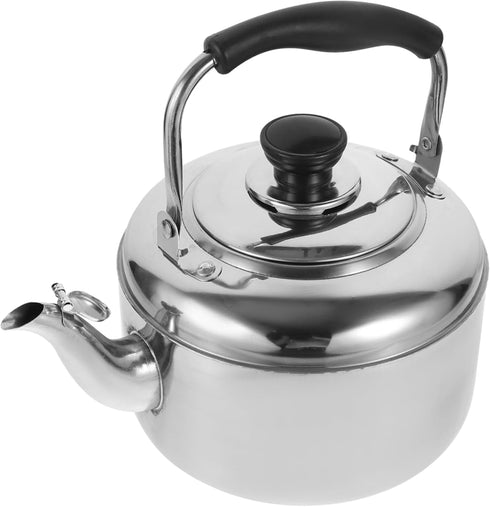 Cabilock Stainless Steel Kettle Stove Teapot Hot Water Kettle Kitchen Water Boiler Handheld Water Pot Tea Maker Pot Stovetop Tea Kettle Whistling ...