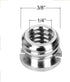 Camera 1/4"-20 to 3/8"-16 Reducer Bushing Convert Screw Adapter for Monopod, Tripod, Ballhead, Stand and Video Light DSLR SLR (10 Pack)...