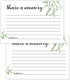 Giftideaworkshop 50 Greenery Share A Memory Cards for Celebration of Life Birthday Anniversary Memorial Funeral Graduation Bridal Shower Game, Gue...
