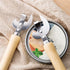 Stainless Steel Kitchen Utensil Multifunctional Lid Remov-e Side Cut Manual Can Opener with Wood Handle...