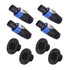 ITSROXUS Upgraded Audio Speaker Plug Kit, 4 Pole Twist Lock Speaker Plug Female Panel Mount Compatible with Neutrik Speakon NL4FC, NL4FX, NLT4X, N...