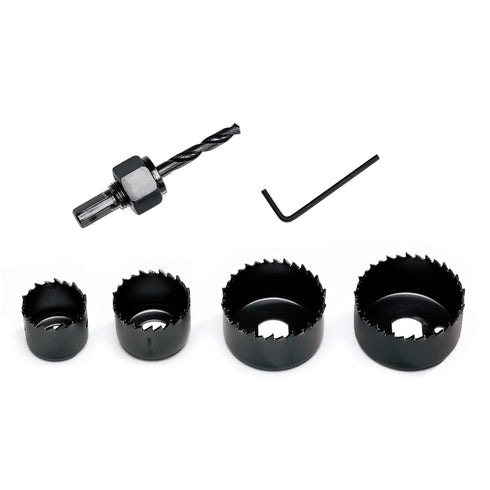KATA 6PCS Hole Saw Kit 1-1/4" to 2-1/8"(32-54mm) Hole Saw Set in Case with Mandrels and Hex Key for Soft Wood, PVC Board, Plywood...