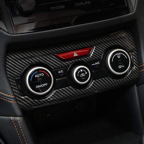 Kadore Carbon Fiber Pattern Decorative Trim Cover for 2018-2023 Subaru Crosstrek/Impreza - Interior Dashboard Console Panel AC Vent Frame...