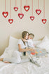 JOZON 40 Pieces Valentine's Day Glitter Heart Foil Hanging Decorations Red Hearts Hanging Ornaments Party Supplies for Indoor Outdoor Valentines B...