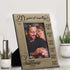 BELLA BUSTA-20 Years of Marriage-Months, Weeks, Days, Hours, Weeks, Minutes, Seconds-20th Anniversary- Engraved Leather Picture Frame (5 x 7 Verti...