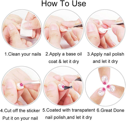 Cute Cow Nail Art Stickers, Cartoon Cow Nail Decals 3D Self-Adhesive Nail Sticker Design Holographic Cattle Nail Art Decal Decoration for Women Gi...