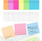 Upgraded Version 12 Clear Notes, 600 Sheets Waterproof Translucent Color Notes, Color PET Creative Sticker Fluorescent Film for Memo, Reading, Stu...