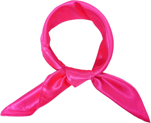2pcs Head Scarf Square Neck Ribbon Neck Scarf Satin Scarf Handkerchief for Halloween Retro Women Costume Accessory...