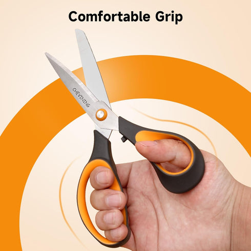 All Purpose Scissors Utility Scissors for Office Home Supplies,Crafting Scissors 2 Pack,Right Handed,Different Size...