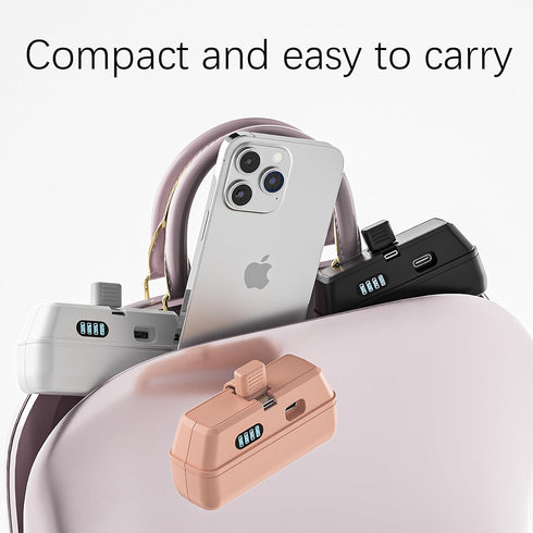 iPhone Power Bank of iPhone 15 Portable Charger USB c 5000mAh Switchable Double Plug A Small Portable Charger Compatible with iPhone 15/14/13/12/1...