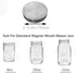 Stainless Steel Mason Jar Lids,12 Pack Polished Surface,Reusable and Leak Proof,Storage Caps with Silicone Seals for Regular Mouth Size Jars (12-P...