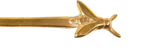 Creative Co-Op Brass Sugar/Honey Bee Handle Spoon, Gold...