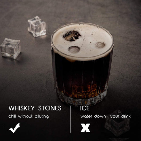 Whiskey Stones, Set of 6 Whiskey Chilling Stones, Reusable Ice Cubes, Whiskey Rocks - Perfect Whiskey Gifts for Men...