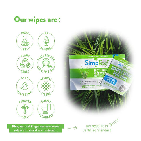 Flushable Aloe Vera Single Pack Wet Wipes|Eco-Friendly Paraben & Alcohol Free | Hypoallergenic & Safe for Sensitive Skin | Soothing Aloe Vera Form...