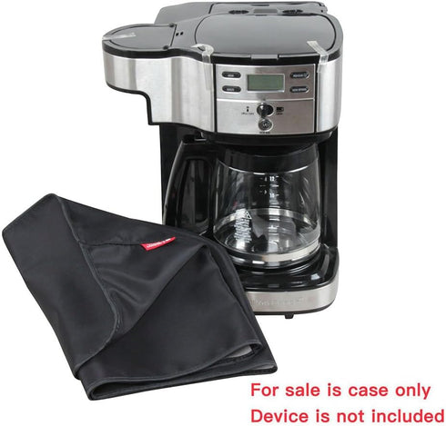 Hermitshell Dust Proof Cover with Soft Velvet Lining for Hamilton Beach 49980A Single Serve Coffee Brewer and Full Pot Coffee Maker ?Black?...