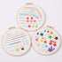 Beginner's Embroidery Stitch Practice Kit, 3 Flora and Fauna Embroidery Kits to Learn 30 Different Stitches, Includes Embroidery Hoop and Floss, w...