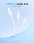 Cable Matters 3-Pack Extreme Flexible USB A to USB C Cable 6ft in White, Support Apple CarPlay, Android Auto, USB to USB C Charging Cable for iPho...