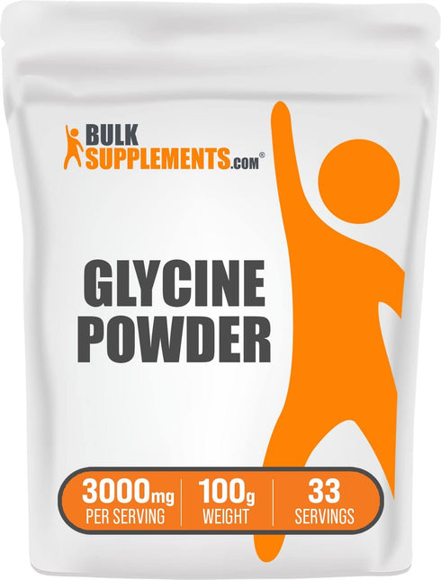 BulkSupplements.com Glycine Powder - L-Glycine Powder, Glycine Supplements, Glycine 3000mg - Glycine Amino Acid, Pure & Gluten Free - 3000mg per S...