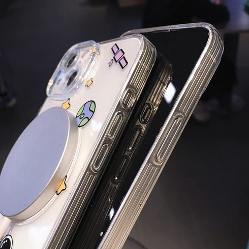 MagSafe Case for iPhone 14 Pro with Funny Astronauts Design,Magnetic Wireless Charging Clear Transparent TPU Phone Case Cover for iPhone 14 Pro 6....