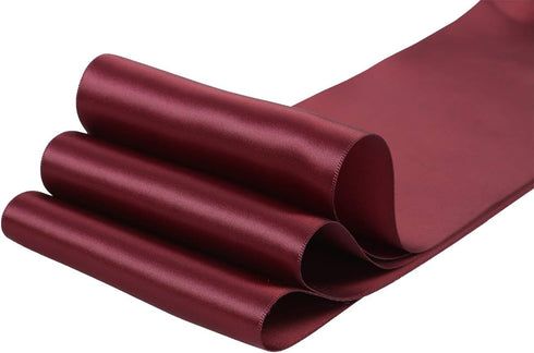 Ribbonitlux 4" Wide Double Face Satin Ribbon 5 Yards (277-Burgundy), Set for Grand Opening Ceremonies, Ribbon Cutting, Chair Sashes, Wedding and C...