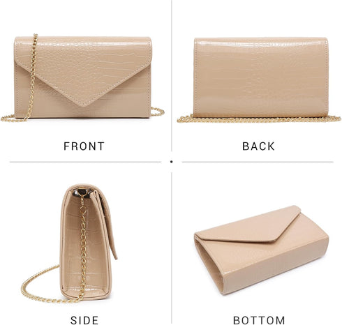 Dasein Women Glitter Evening Bags Formal Clutches Wedding Purses Party Dressy Clutch Purse Cocktail Prom Handbags...