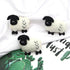 TEHAUX 5pcs Felted Sheep Keychain, Sheep Key Chain Pendant Wool Felt Sheep Crafts Sheep Charm Keyring DIY Felting Material Felted Wool Sheep Decor...