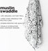 Wee Gallery, Organic Muslin Swaddle - Nordic - Woodland Animals Design, Black and White for Baby Visual Development, Quality Cotton Swaddling or R...