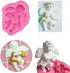 HiParty 3Pcs/Set Mini Angel Baby & Wings Fondant Molds Angelic Cherub Silicone Cake Decorating Tools Polymer Clay Molds for Boy Baby Shower Baptis...