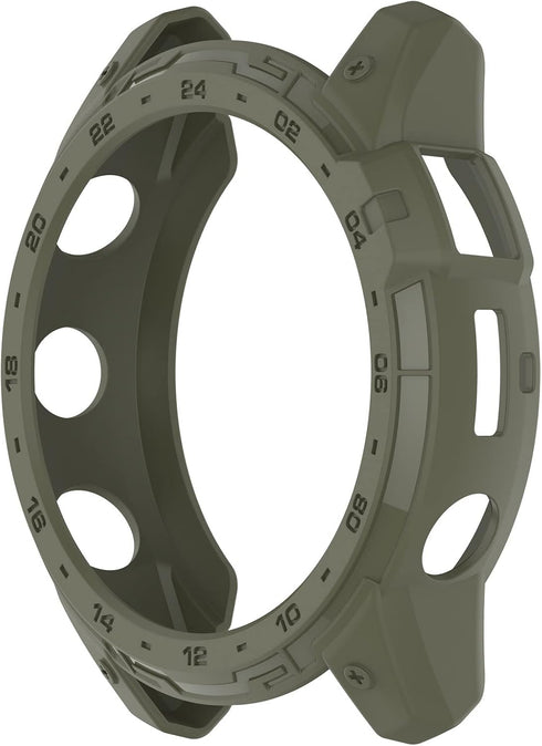 Compatible with Garmin Tactix 7 AMOLED Case, Scratch-Resistance TPU Military Protection Rugged Cover Case for Garmin Tactix 7 AMOLED Smartwatch Ac...