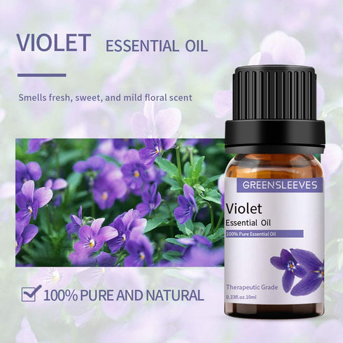 GREENSLEEVES Violet Essential Oil Set, 100% Pure Violet Aromatherapy Oils for Diffuser, Humidifier - 10ml...