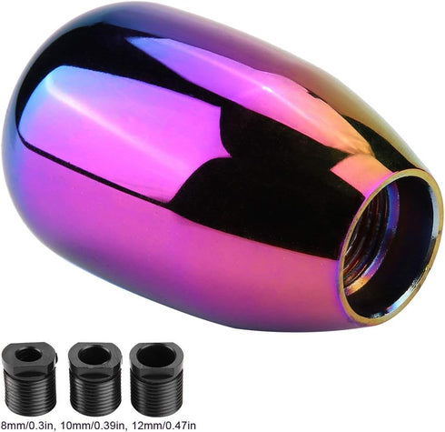 aqxreight Gear Shift Knob 5 Speed, Car Manual Metal Gear Shift Knob Shifter Lever Stick with 3 Adapters 8/10/12mm(Colorful)...