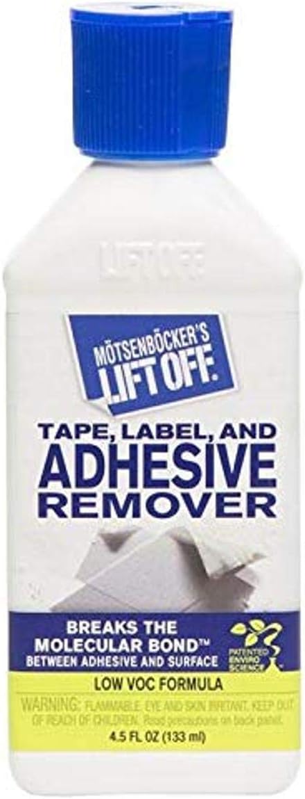 Motsenbocker’s Lift Off 40745 4.5-Ounce Tape, Label, and Adhesive Remover Spray Safely Removes Stickers, Glue, Decals, Sticky Residues and More fr...