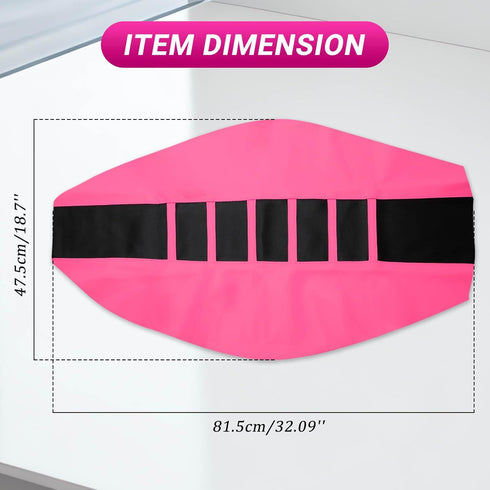 Universal Dirt Bike Seat Cover Faux Leather Soft Racing Motorcycle Seat Cover (Pink&Black)...