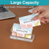 Acrylic Business Card Holder for Desk, Modern Clear Business Card Display Holder, Desktop Business Card Stand Business Cards Organizer, Holds 50 C...