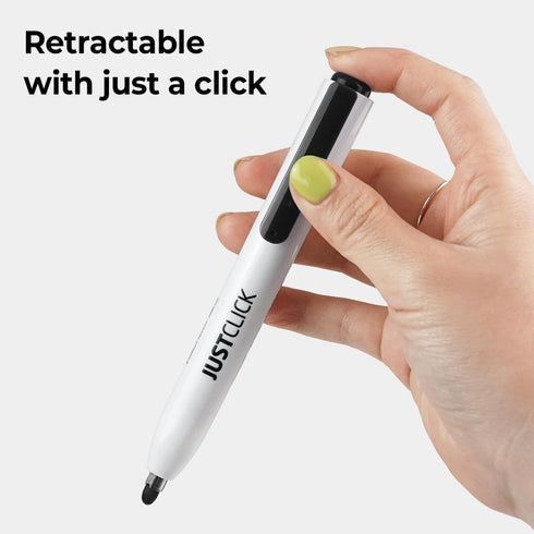 carrotez Retractable Dry Erase Markers, Low Odor Whiteboard Markers, Bullet Tip, Thin Barrel, 12 Count, Black...