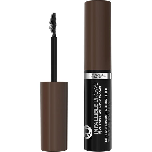 L'Oreal Paris Infallible Volumizing 24H Wear Brow Mascara, Long Lasting Eyebrow Makeup for 2X Fuller Eyebrows, 4.0 Dark Brunette, 0.13 Fl Oz...