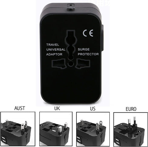 Premium Travel Adapter, Portable Universal All in One Worldwide Power Adapter, European Travel Plug Adapter, Power Converter Adapter, for AC Power...