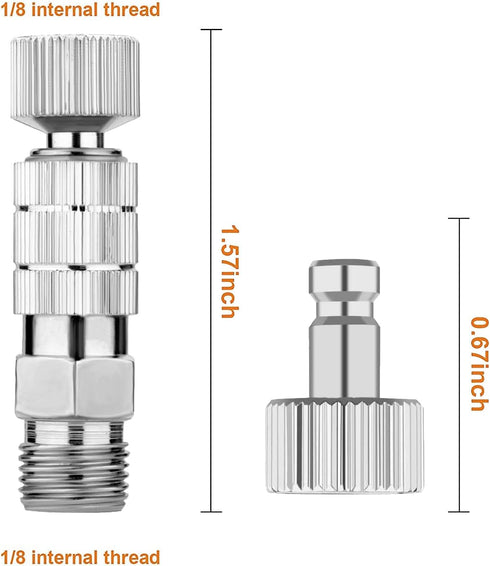 HUBEST Airbrush Quick Disconnect Coupler Release Fitting Adapter with 4 Male Fitting, 1/8" Male and Badger Paasche Aztec Airbrush...