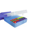 100 Well Microtube Storage Box, Blue Polypropylene Lockable Vial Holder Rack for 2ml Microcentrifuge Tubes and 12mm Autosampler Vials, 1 Pack...