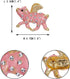 EVER FAITH Austrian Crystals Pink Enamel Lovely When Pigs Fly Brooch Clear Gold-Tone...