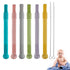 Hollow Teether Tubes, 6 Pack Chew Straw Toy for Infant Toddlers Silicone Teething Toys for Babies, 0-6 Months 6-12 Months BPA Free/Freezable/Dishw...