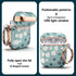 TATOFY Case Cover for AirPods 1&2, Stylish AirPods Case for Women Girls, Flower Patterns Protective Hard Case with Clip (Cyan)...