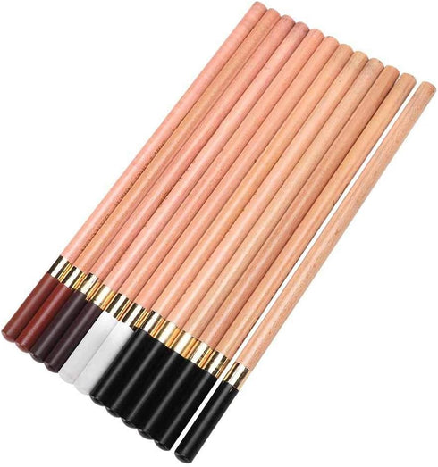 12PCS 4 Colors Sketching Pencils Wooden Charcoal Drawing Pencil Art Supplies with Gift Box for Art Students, Beginners, Professional Painter, Whit...