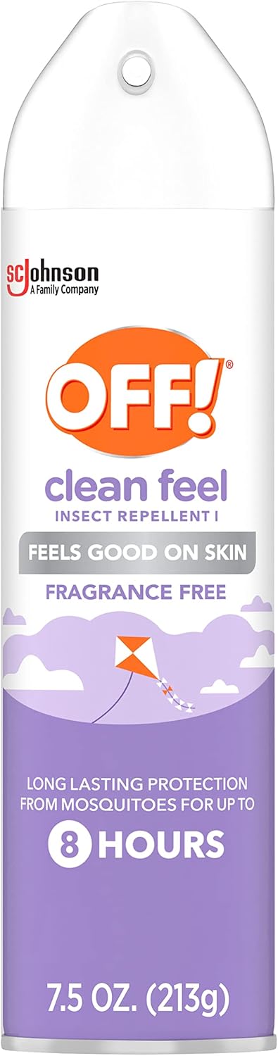 OFF! Clean Feel Insect Repellent Aerosol with 20% Picaridin, Bug Spray with Long Lasting Protection from Mosquitoes, Feels Good on Skin, 7 oz...