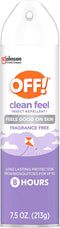 OFF! Clean Feel Insect Repellent Aerosol with 20% Picaridin, Bug Spray with Long Lasting Protection from Mosquitoes, Feels Good on Skin, 7 oz...