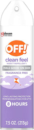 OFF! Clean Feel Insect Repellent Aerosol with 20% Picaridin, Bug Spray with Long Lasting Protection from Mosquitoes, Feels Good on Skin, 7 oz...