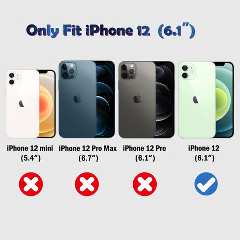 QHOHQ 3 Pack Screen Protector for iPhone 12 6.1 Inch with 2 Pack Tempered Glass Camera Lens Protector, Ultra HD, 9H Hardness, Scratch Resistant, E...