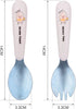 Titanium Toddler Fork and Spoon,Baby Fork Spoon set for Self Feeding,Toddler Utensils,Children's Safe Titanium material Set BPA Free, Dishwasher S...