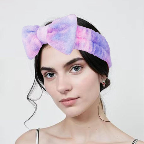 3 Pack Makeup Headband for Women, Skincare Headband, Spa Headband for Washing Face, Lovely Soft Bow Hair Band Head for Women...