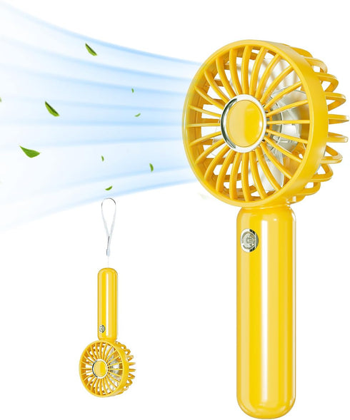 Mini HandHeld Portable Fan, Small Personal Battery Operated Fan Lash Fan Quiet usb Rechargeable 3 Speed Adjustable for Outside Travel Patios Indoo...